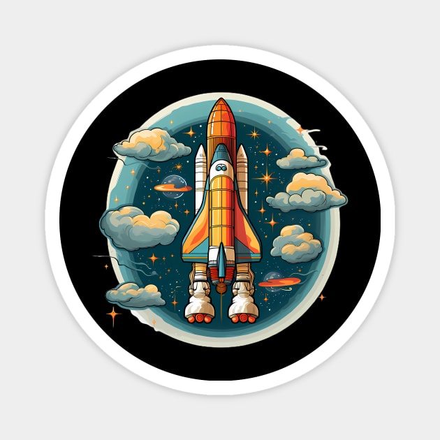 AI Generated Rocketship Magnet by Keciu's Shop